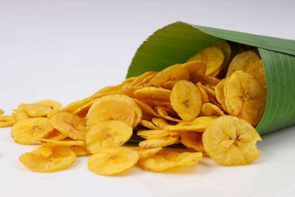 Fried banana chips nutrient snacks by Double Seven Productions